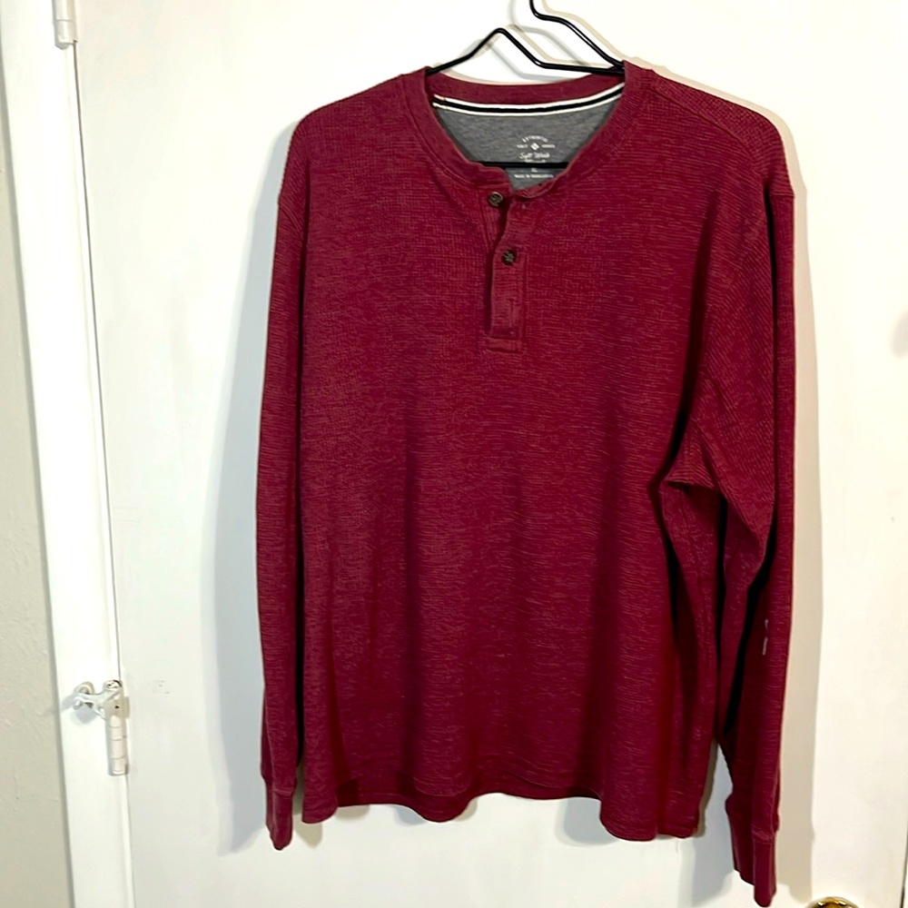 Members Mark, soft wash, thermal shirt, mints, maroon